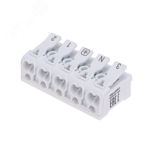 Изображение товара Клемма пружинная соединительная КСП 5-полюсная с монтажными ножками 50шт, REXANT (шт)