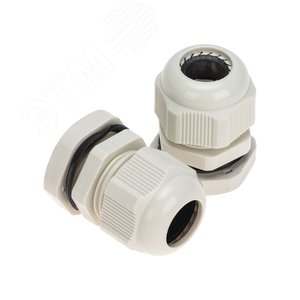 Изображение товара Ввод кабельный PG-16 (10-14 мм) серый, комплект (2 шт/уп) (упак)