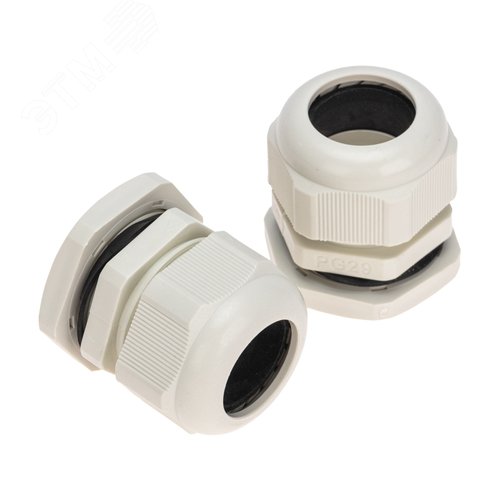 Изображение товара Ввод кабельный PG-29 (18-25 мм) серый, комплект (2 шт/уп) (упак)