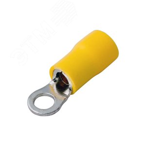 Наконечник кольцевой изолир  5.3 мм 4-6 кв мм (НКи 6.0-5 НКи5,5-5) желтый, REXANT