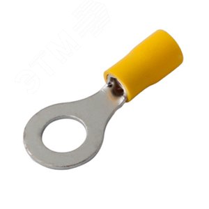 Наконечник кольцевой изолир  8.4 мм 4-6 кв мм (НКи 6.0-8 НКи5,5-8) желтый, REXANT