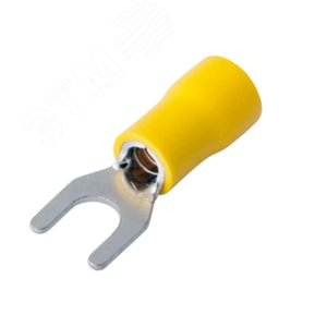 Наконечник вилочный изолир 5.3 мм 4-6 кв мм (НВи 6.0-5 НВи 5,5-5) желтый, REXANT 08-0152 REXANT