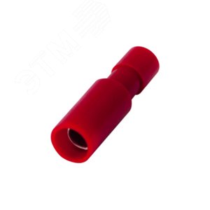 Разъем штекерный полностью изолир гнездо 4 мм 0.5-1.5 кв мм (РШПи-м 1.5-4 РшИмп 1,25-5-4) красный, REXANT