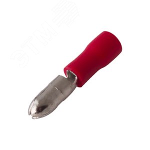 Разъем штекерный изолир штекер 4 мм 0.5-1.5 кв мм (РШи-п 1.5-4 РШИп 1,25-4) красный, REXANT