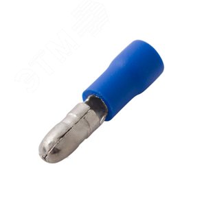 Разъем штекерный изолир штекер 4 мм 1.5-2.5 кв мм (РШи-п 2.5-4 РШИп 2-5-4) синий, REXANT 08-0521 REXANT