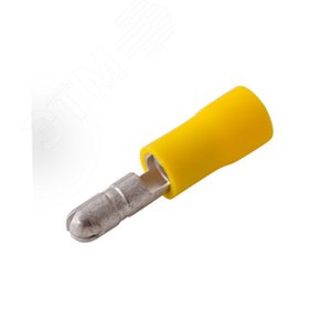 Разъем штекерный изолир штекер 5 мм 4-6 кв мм (РШи-п 6.0-5 РшИп5.5-4) желтый, REXANT 08-0531 REXANT