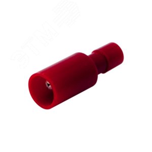 Разъем штекерный полностью изолир штекер 4 мм 0.5-1.5 кв мм (РШПи-п 1.5-4 РшИпп 1,25-4) красный, REXANT