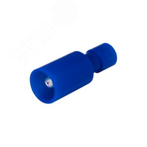 Разъем штекерный полностью изолир штекер 4 мм 1.5-2.5 кв мм (РШПи-п 2.5-4 РшИпп 2-5-4) синий, REXANT