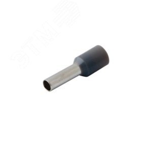 Наконечник штыревой втулочный изолир F-9 мм 4 кв мм (НШВи 4.0-9) серый, REXANT