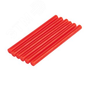 Стержни клеевые диаметр 7 мм, 100 мм, красные (упак - 6 шт.), REXANT