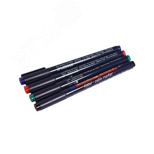 Набор маркеров E-84074S 0.3 мм (для маркировки кабелей) набор: черный, красный, зеленый, синий, REXANT