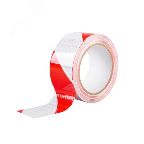 Изображение товара Лента светоотражающая самоклеящаяся, 50 мм х 10 м, красно-белая (шт)