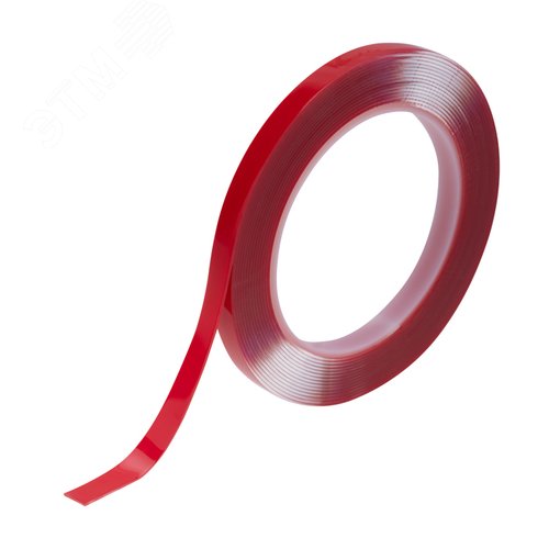 Изображение товара Двухсторонний скотч, прозрачный, на акриловой основе, 9 мм, ролик 5 м (шт)