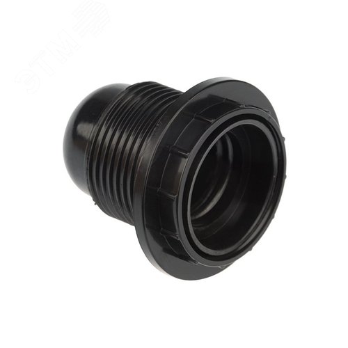 Изображение товара Патрон карболитовый с кольцом Е27 черный c этикеткой (шт)