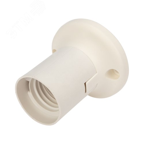 Изображение товара Патрон пластиковый настенный Е27 прямой белый (шт)