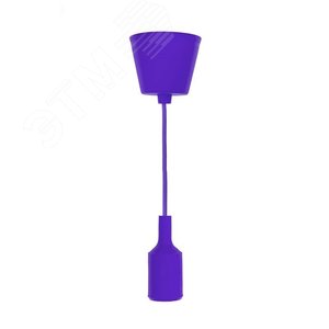 Изображение товара Патрон E27 силиконовый со шнуром 1 м фиолетовый (шт)