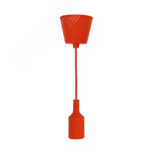 Изображение товара Патрон E27 силиконовый со шнуром 1 м красный (шт)