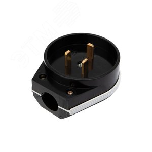 Изображение товара Вилка ВШ для электрической плиты 32А, 250В, 2Р+РЕ ОУ черная REXANT (шт)