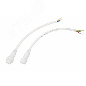 Соединительный кабель (4pin) герметичный (IP67) 4х0.75кв мм белый, REXANT