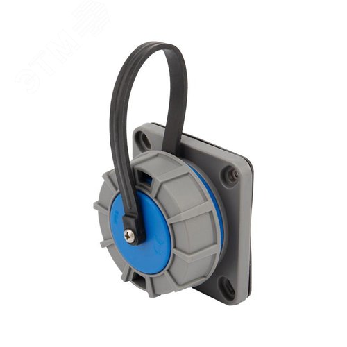 Изображение товара Розетка влагозащищенная настенная фланцевая с крышкой 2Р+РЕ 16А IP68 серая (шт)