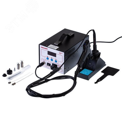 Изображение товара Паяльная станция (паяльник + демонт. паяльник), R048, цифр, 200-480, LED дисплей (шт)