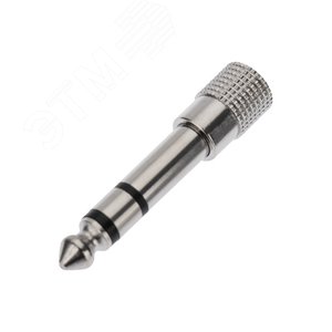 Изображение товара Переходник штекер стерео 6,3 мм - гнездо стерео 3,5 мм,, (шт)