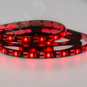 Лента LED с USB коннектором 5 В, 8 мм, IP65, SMD 2835, 60 LED/m, цвет свечения красный