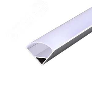 Изображение товара Комплект углового алюминиевого профиля с рассеивателем 16х16мм 1м (шт)