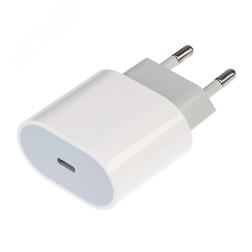 Изображение товара Устройство зарядное сетевое USB-C 20Вт в комплекте с кабелем USB-C – USB-C (шт)