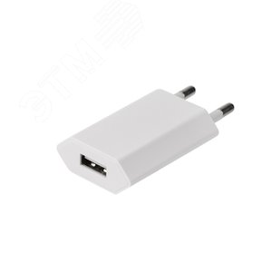 Устройство сетевое зарядное для iPhone, iPad USB, 5V, 1 A, белое,