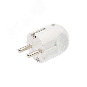 Изображение товара Вилка Евро прямая с з/к 16А белая (шт)