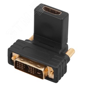 Переходник штекер DVI-D - гнездо HDMI, поворотный,,