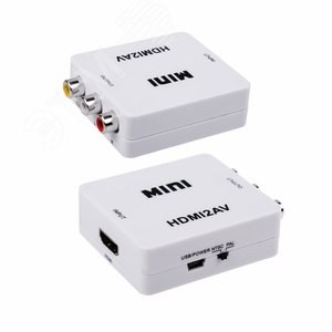 Изображение товара Конвертер HDMI на 3 RCA, пластик, белый,, (шт)