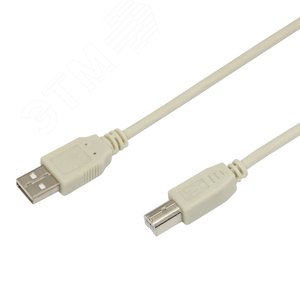 Кабель USB (шт. USB B - шт. USB A) 3 м, серый, 18-1106, 18-1106 REXANT