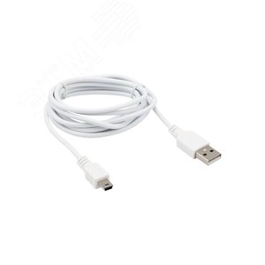 Кабель USB-mini USB/PVC/white/1,8м,