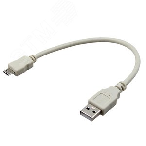 Кабель USB (шт. micro USB - шт. USB A) 0.2 м, серый, 18-1162,