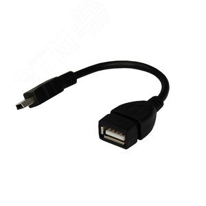 Кабель USB OTG mini USB на USB Кабель 0.15 м черный, 18-1181,