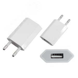 Устройство сетевое зарядное iPhone, iPod USB белое, СЗУ, 5 V, 1000 mA,