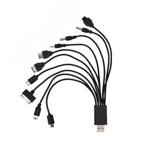 Шнур USB 10 в 1: 5P,5P,DC2.0,micro USB,DC4.5,DC3.5,Samsung G600,iPhone4,micro USB, REXANT