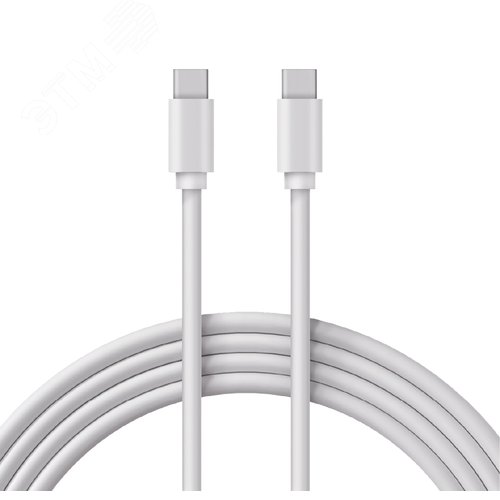 Изображение товара Кабель Type-C - Type-C 3A, 1m, PVC, white, 18-1828, (шт)