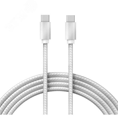 Изображение товара Кабель Type-C - Type-C 2,4A, 1m, PVC, white, 18-1835, (шт)