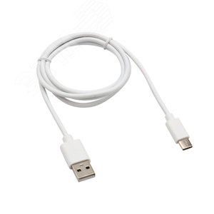 Кабель USB-Type-C, 2A, PVC, white, 1m, 18-1895,
