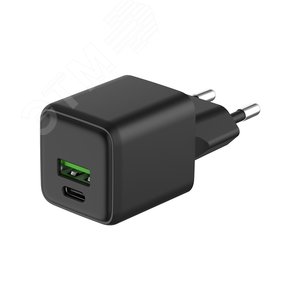 Изображение товара Устройство зарядное сетевое с двумя портами USB-A и USB-C 20Вт (шт)