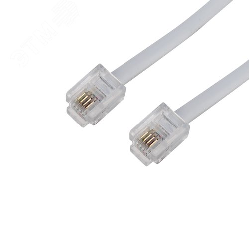 Изображение товара Шнур телефонный удлинитель RJ-11(6P-4C) 20м белый, (шт)
