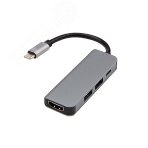 Разветвитель USB Type-C на 4 порта: 1xHDMI, 2xUSB, 1xType-C PD,