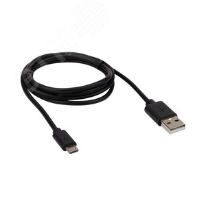 Кабель USB-micro USB, PVC, 1 м., черный,