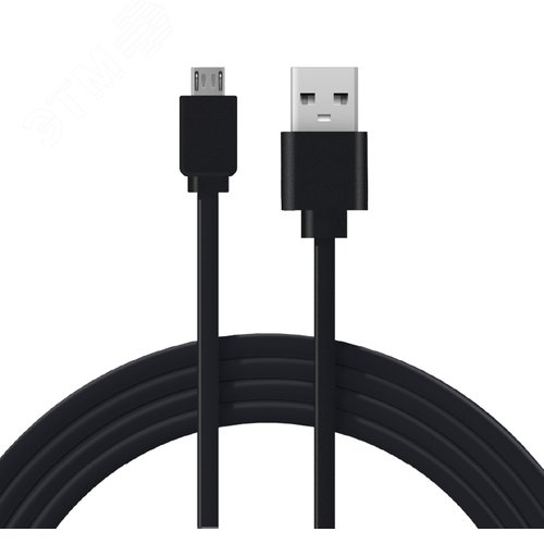 Изображение товара Кабель USB-micro USB, 2,4A, PVC, black, 1m, 18-4270, (шт)