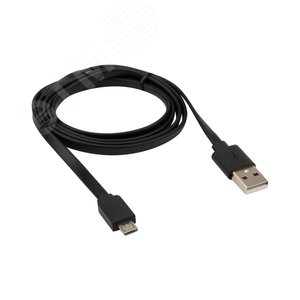 Кабель USB-micro USB, 2,4A, PVC, black, 1m, 18-4270,