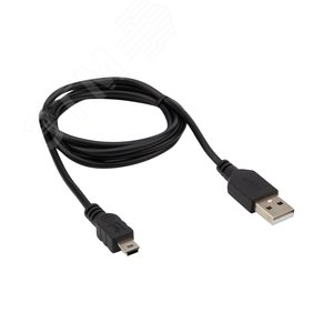 Кабель USB-mini USB, PVC, black, 1m, 18-4402,