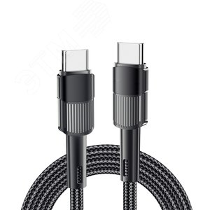 Кабель USB Type-C - Type-C, 5A, 100Вт, 2м, черный